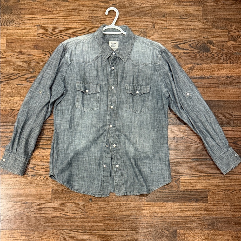 Paper Denim & Cloth Gray Button-Down Shirt